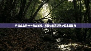 构建企业级VPN安全策略，从基础到高级防护的全面指南