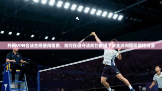 外网VPN合法合规使用指南，如何在遵守法规的前提下安全访问国际网络资源