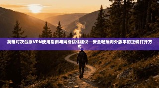 英雄对决台服VPN使用指南与网络优化建议—安全畅玩海外版本的正确打开方式