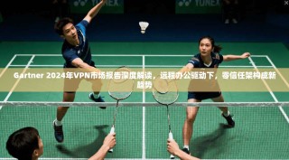 Gartner 2024年VPN市场报告深度解读，远程办公驱动下，零信任架构成新趋势