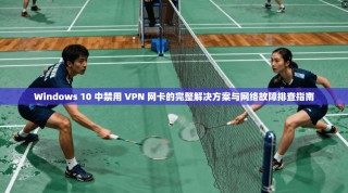 Windows 10 中禁用 VPN 网卡的完整解决方案与网络故障排查指南