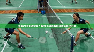 豆荚VPN无法使用？网络工程师教你排查与解决方案
