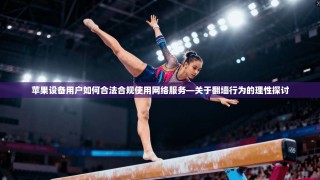 苹果设备用户如何合法合规使用网络服务—关于翻墙行为的理性探讨