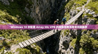 Windows 10 中配置 Array SSL VPN 的完整指南与常见问题解析