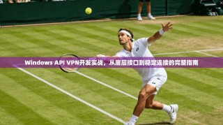 Windows API VPN开发实战，从底层接口到稳定连接的完整指南