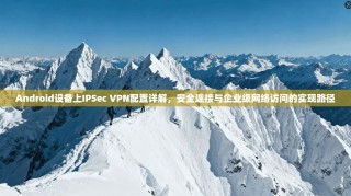 Android设备上IPSec VPN配置详解，安全连接与企业级网络访问的实现路径