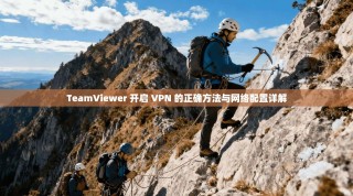TeamViewer 开启 VPN 的正确方法与网络配置详解