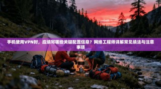 手机使用VPN时，应填写哪些关键配置信息？网络工程师详解常见填法与注意事项